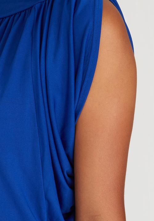 edit - Grecian Drape Top Cobalt