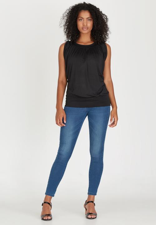 edit - Grecian Drape Top Black
