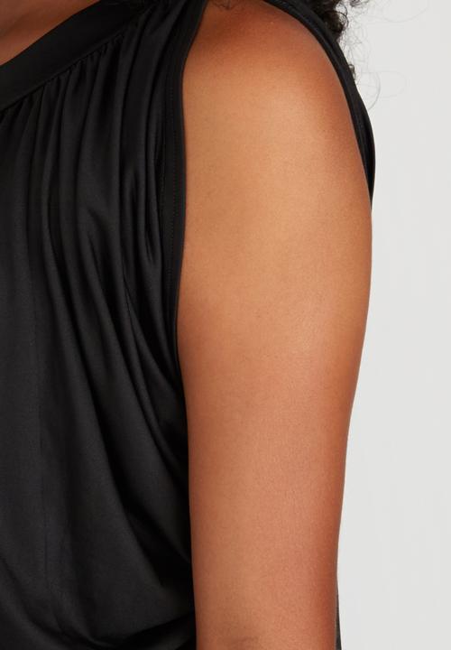 edit - Grecian Drape Top Black