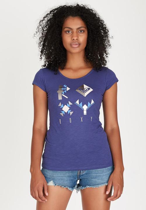 Roxy - Palm Crew Tee Dark Blue