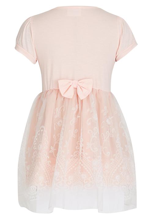 Pop Candy - Printed Dress Pale Pink