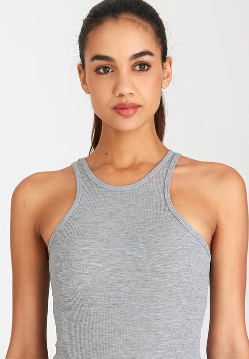 c(inch) - Ribbed Bodysuit Grey