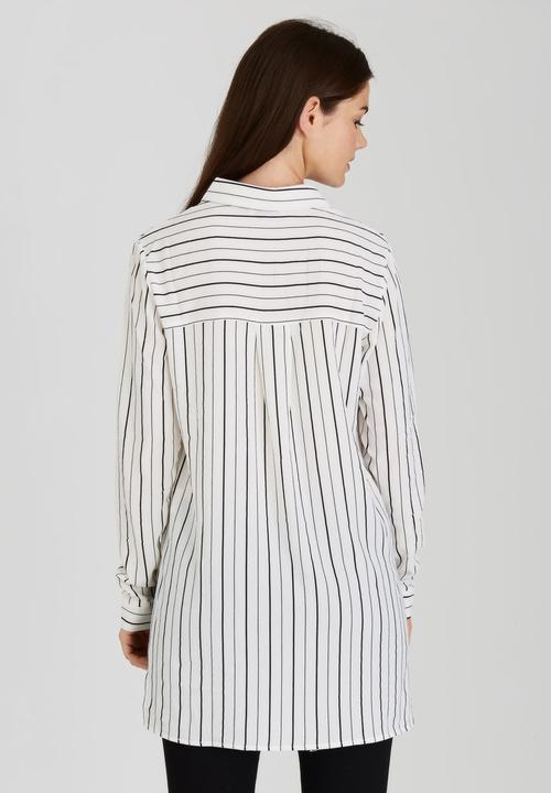 Brave Soul - Pinstripe Shirt White