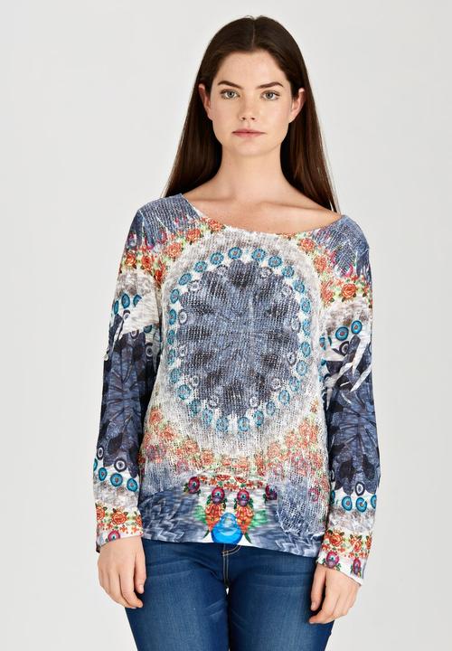 Revenge - Kaleidescope Top Pale Blue
