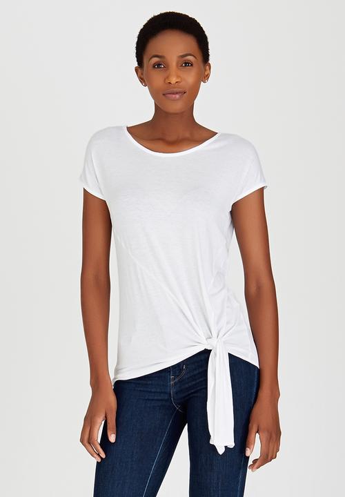 edit - Tie Front T-shirt Off White