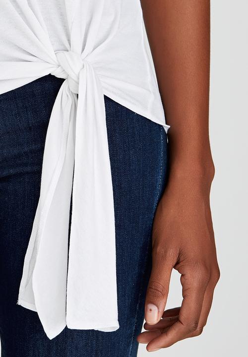 edit - Tie Front T-shirt Off White