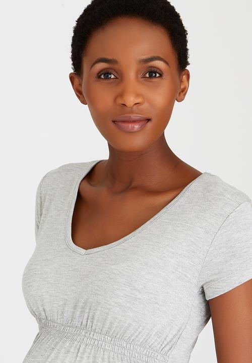 Cherry Melon - Underbust Smock Top Grey