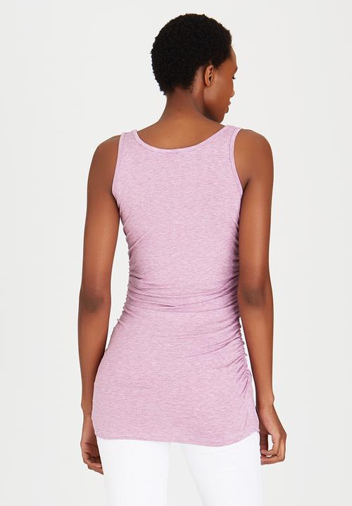 Cherry Melon - Side Gauge Tank Top Mid Purple