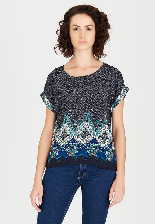Bukamina - Patterned Blouse Black