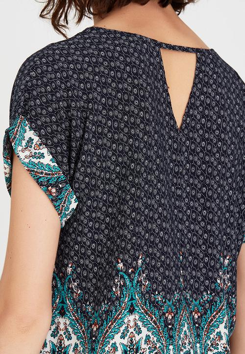 Bukamina - Patterned Blouse Black