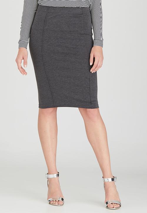 Kate Jordan - Pintuck Skirt Grey Melange