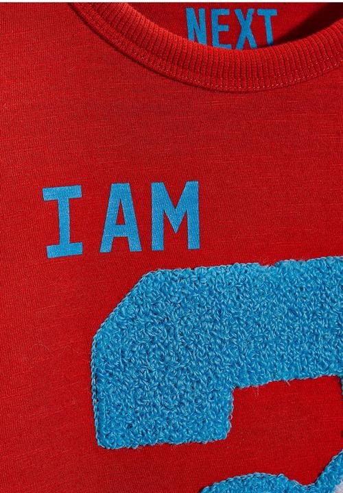 Next - I Am Three T-shirt Red