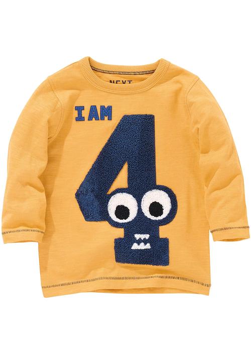 Next - I Am Four T-shirt Orange