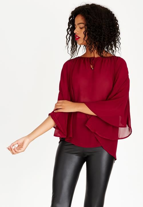 STYLE REPUBLIC - Volume Blouse Dark Purple