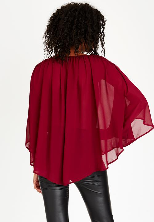 STYLE REPUBLIC - Volume Blouse Dark Purple