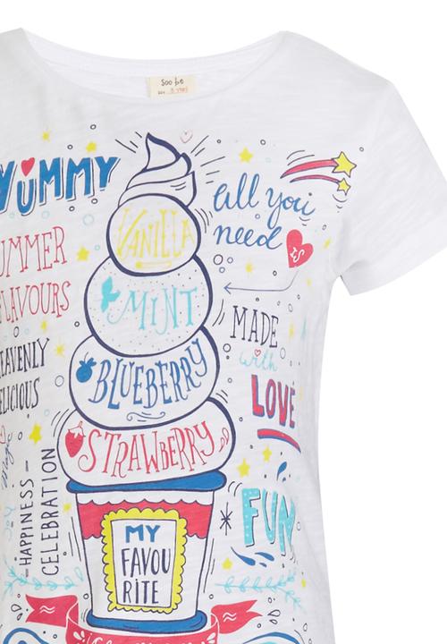 Soobe - Printed T-shirt White