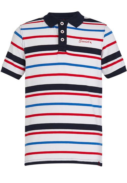 SOVIET - Striped Golfer White