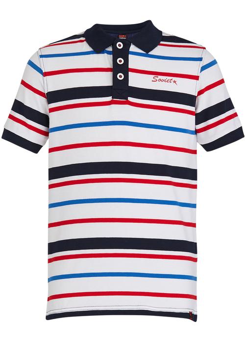 SOVIET - Striped Golfer White