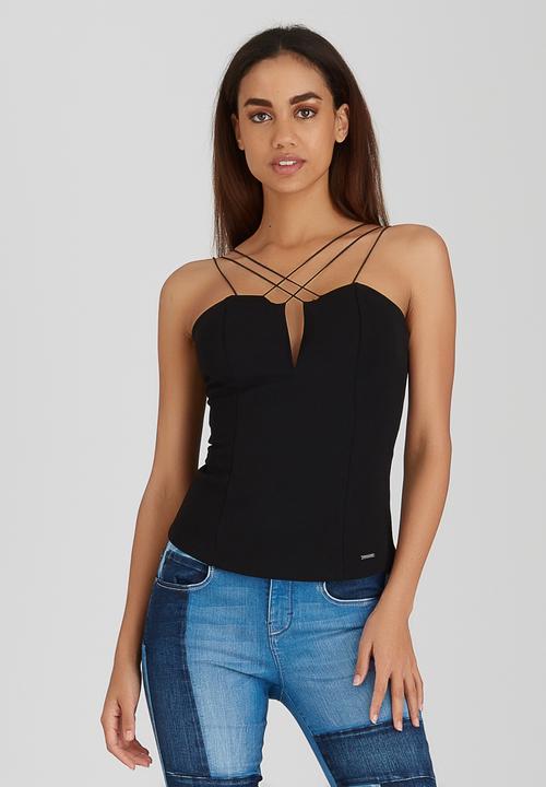 SISSY BOY - Sensational Strappy Top Black