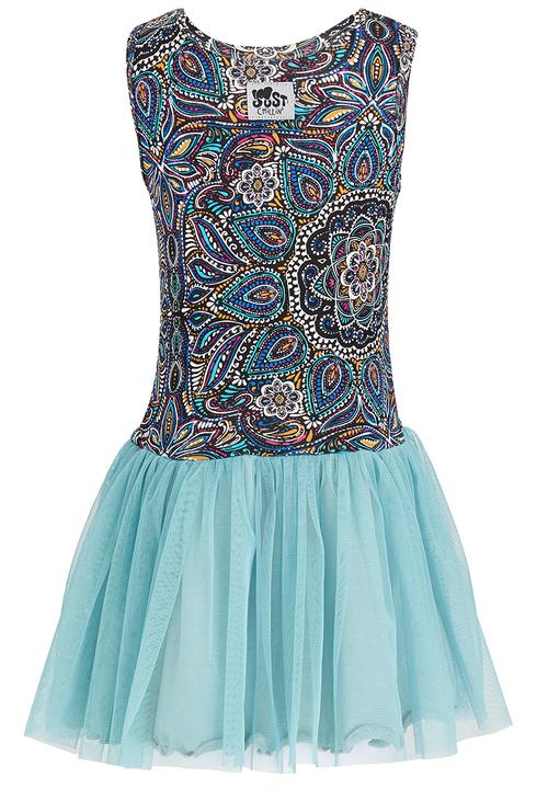Just chillin - Paisley Print Tutu Dress Navy
