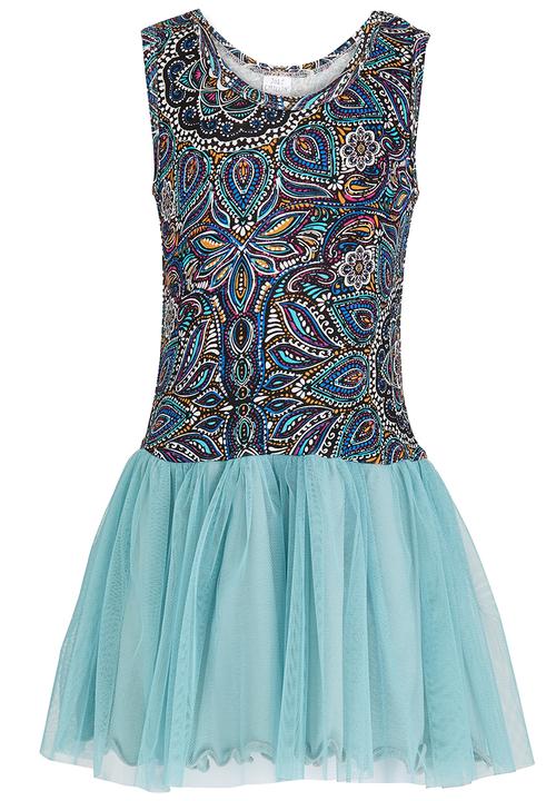 Just chillin - Paisley Print Tutu Dress Navy