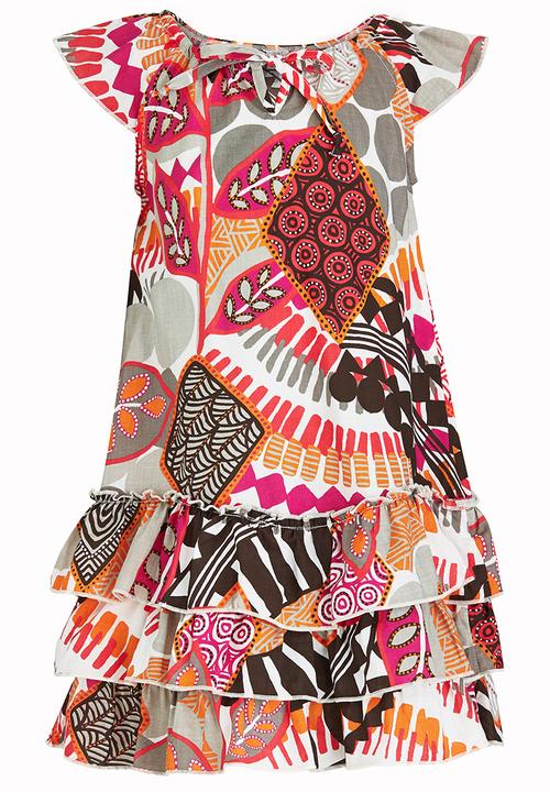 Just chillin - Cerise Floral Dress Dark Pink