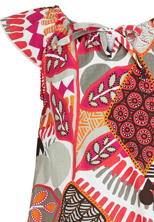 Just chillin - Cerise Floral Dress Dark Pink