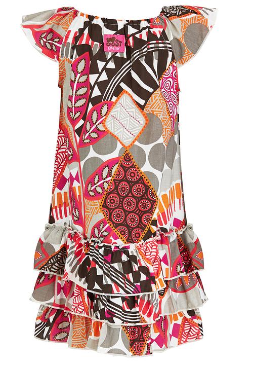 Just chillin - Cerise Floral Dress Dark Pink