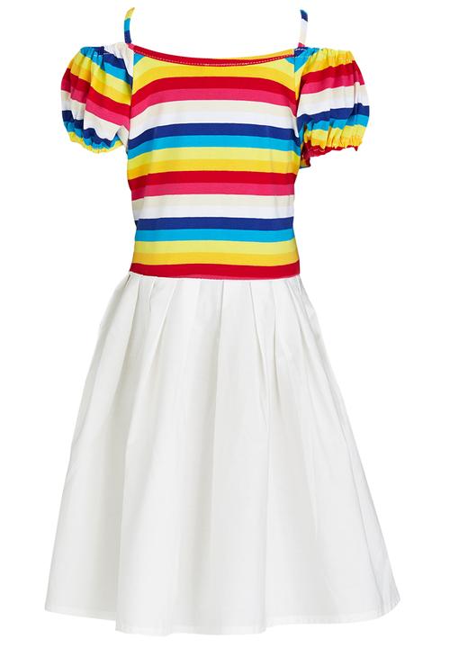 Pop Candy - Stripe Sundress  Dress Cream