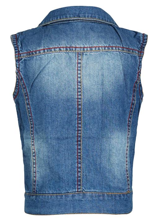 Pop Candy - Sleeveless Denim Jacket Blue