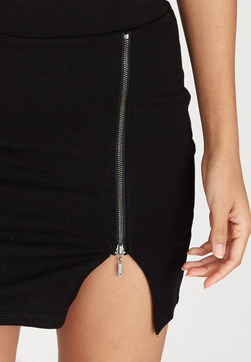 ONLY - Nadia Zip Skirt Black