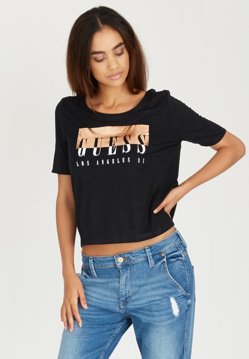 GUESS - LA Trapeze Tee Black