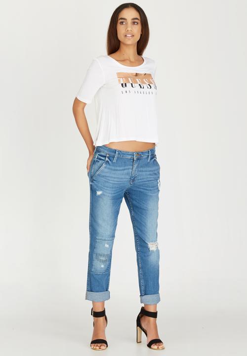 GUESS - LA Trapeze Tee White