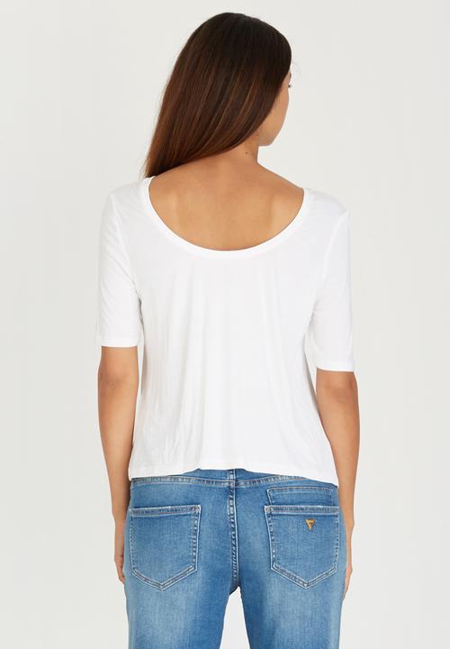 GUESS - LA Trapeze Tee White