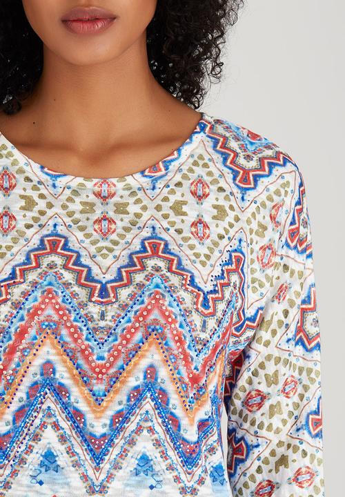 cath.nic - Totempole Crewneck Knit Top Multi-colour