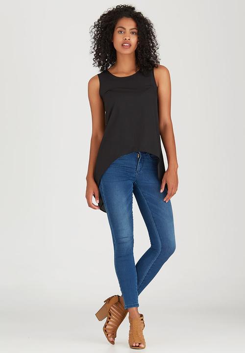 edit - Cami with Back Lace Detail Black