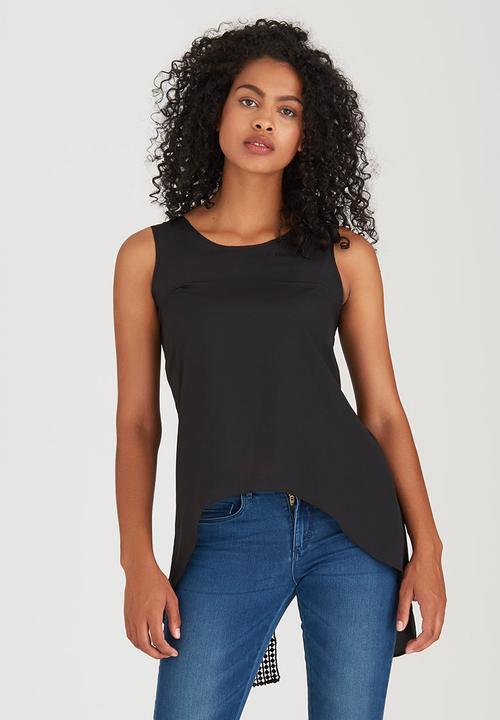 edit - Cami with Back Lace Detail Black