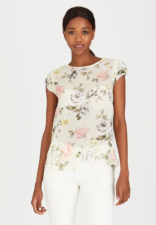 edit - Double Layer T-shirt Blouse with Back Zip Mid Green