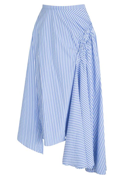 STYLE REPUBLIC - Asymmetrical Skirt Blue and White