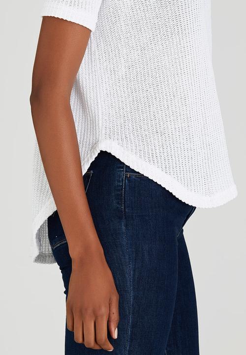 edit - Slouchy Knit Top White