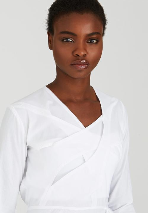 Judith Atelier - Jungle Crisp Peplum Blouse White