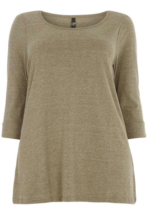 EVANS - 3/4 Sleeve T-shirt Khaki Green