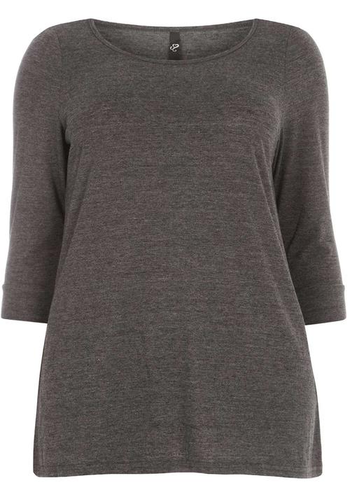 EVANS - 3/4 Sleeve T-shirt Dark Grey