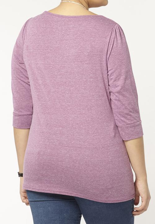 EVANS - 3/4 Sleeve T-shirt Pale Purple