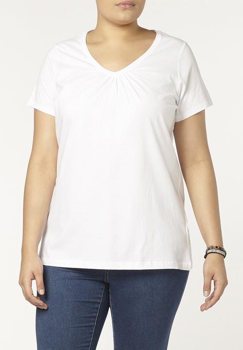EVANS - Essential V-neck T-shirt White