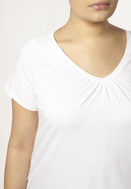 EVANS - Essential V-neck T-shirt White