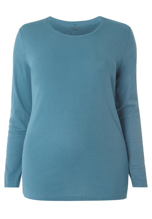 EVANS - Basic Long Sleeve Tee Aqua