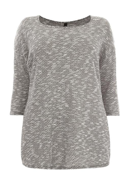 EVANS - Knitted Top Black and White