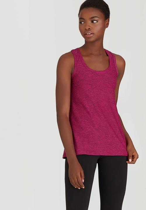 Lithe - Rouche Back Swing Vest Magenta
