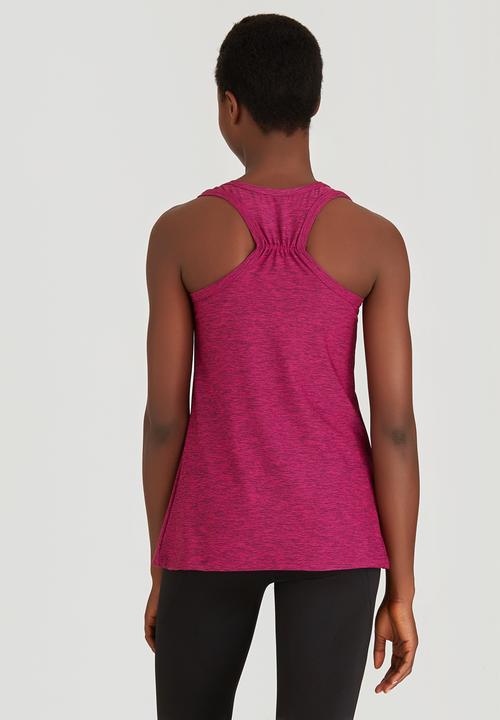 Lithe - Rouche Back Swing Vest Magenta